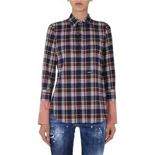 👉 Hemd flanellen vrouwen blauw 1628973092151