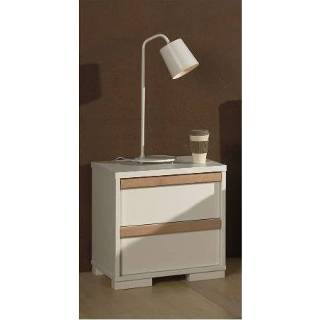 👉 Nachtkastje wit melamine Vipack London - 48,8x48,1x40 cm Leen Bakker 5420070232722