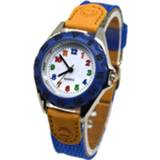 👉 Watch jongens meisjes kinderen Cute Boys Girls Quartz Kids Children's Fabric Strap Student Time Clock Wristwatch Gifts Colorful Number Dial LL