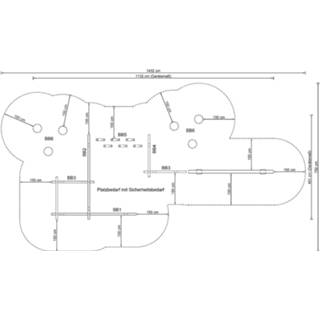 👉 Unisize Playparc Balans faciliteit „Schulhof“, Met zitbal