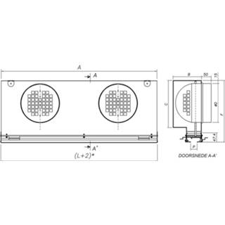 👉 Afvoer Instucbaar Frameloos Lijnrooster - 600mm Ongeïsoleerde Plenumbox Ø125mm