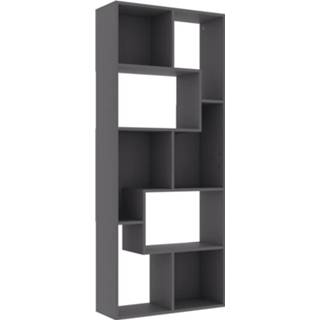 👉 Boekenkast grijs steigerhout Vidaxl 67x24x161 Cm Spaanplaat 8719883915814