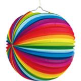 👉 Amscan Lampion Regenboog 25 Cm Papier/staal