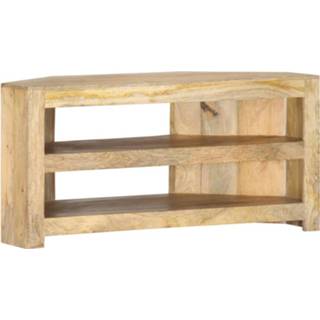 👉 Hout bruin mannen Vidaxl Tv-hoekmeubel 90x45x45 Cm Massief Mangohout 8719883819624