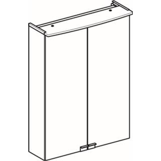 👉 Spiegelkast wit Geberit Option met verlichting 2 deuren 50x67,5cm 4025416354840