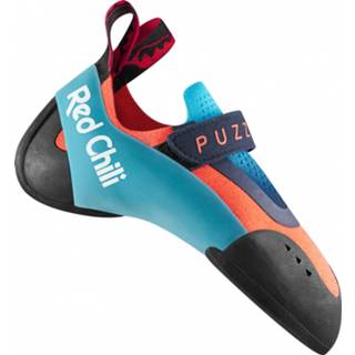 👉 Klim schoen 33 uniseks zwart rood turkoois Red Chili - Kid's Puzzle Klimschoenen maat 33, turkoois/zwart 4028545135861