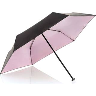 👉 Paraplu aluminium unisex nederlands volwassenen zwart Knirps Ultra Light Slim Black with Rosé 9003034279771