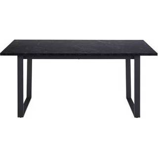 👉 Eettafel zwart MDF MOOS Hein 160 x 90 cm -