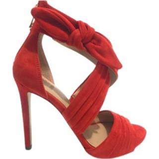 👉 Vrouwen rood Scarpe Sandalo Azali Pelle Scamosciata Ds17Gu57