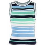 👉 L vrouwen blauw Striped knit top