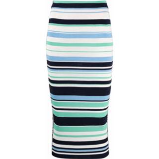 👉 Pencil m vrouwen blauw Striped skirt