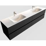 👉 Badmeubel MDF urban mat MONDIAZ VICA 200cm 4 lades wastafel cloud dubbel met 2 kraangaten PC75341707 6011436090095