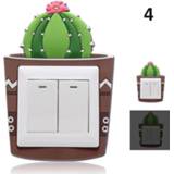 👉 Schakelaar siliconen active Leuke Cartoon 3D Fluorescerende Decoraties Stickers (Cactusvijg)