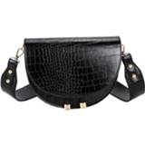 👉 Messenger bag PU leather vrouwen Luxury Crocodile Pattern Crossbody Bags for Women Half Round Handbags Shoulder sac main femme