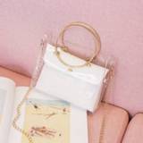 Handtas transparent PVC jelly small vrouwen 2020 Design Luxury Handbag Women Bucket Bag Clear Shoulder Female Chain Crossbody Messenger Bags