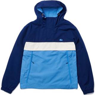 👉 Pullover male blauw Hooded Smock Jacket