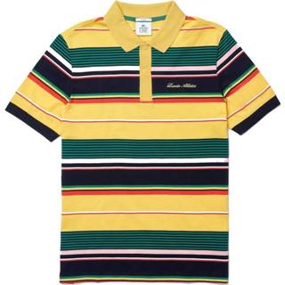 👉 Poloshirt XL vrouwen geel Live Embroidered Striped Pique Polo Shirt