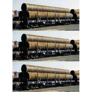 👉 Fleischmann 826702 3-delig Set: platte wagen, DB AG