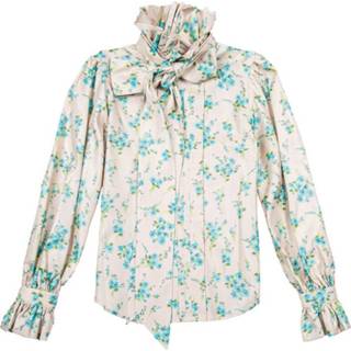 👉 M vrouwen wit Chemise en soie avec imprimé floral