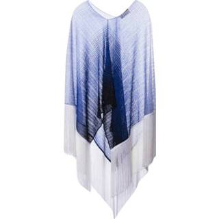 👉 Poncho onesize vrouwen blauw