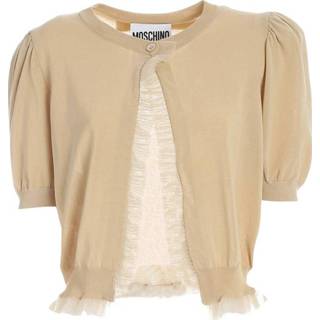 👉 Vrouwen beige Rouches Cardigan