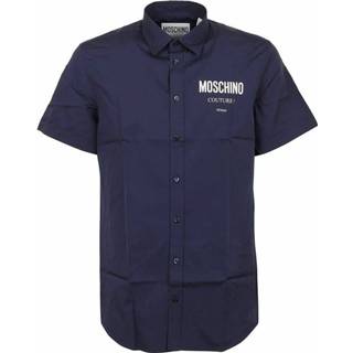 👉 Shirts korte mouw male blauw Logo Short Sleeve Shirt