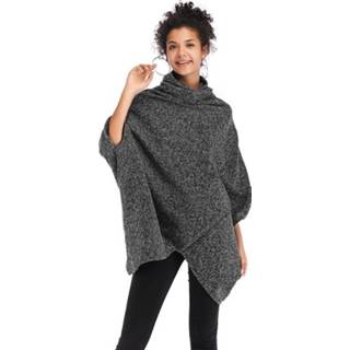 👉 Onregelmatige zoomjas Dames Bat Sleeve Cape Sweater (Kleur: Koffie Maat: One Size)