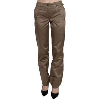 👉 Vrouwen bruin Mid Waist Straight Pants 1628417781160