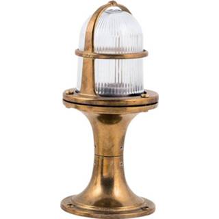 👉 Lichterlebnisse 105863 411-25 BRASS Staande buitenlamp E27 Messing, Helder, Transparant