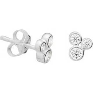 👉 Zirkonia zilver active Drie Rondjes Oorknoppen van
