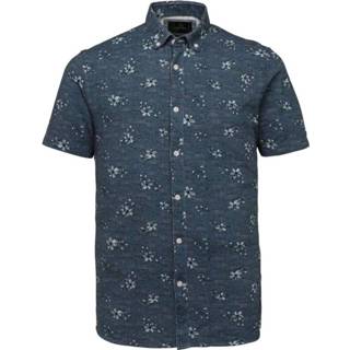 👉 Shirts korte mouw XL male blauw Short sleeve shirt pique