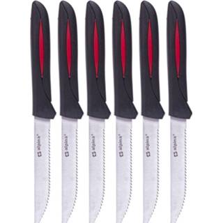 👉 Steakmes rood Alpina Steakmessen - 22,8 Cm 6 Stuks 8711252978529