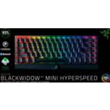 👉 Switch donkergroen Razer BlackWidow V3 Mini HyperSpeed Keyboard 65%, US lay-out, Green Switch, Double Shot ABS, Chroma RGB led 8886419347309