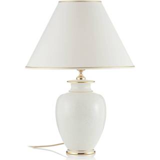 👉 Tafellamp witte wit GIARDINO CRACLEE, 40 cm