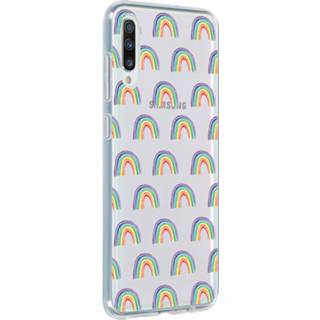 👉 Siliconen rainbow unisex meerkleurig Design Backcover voor de Samsung Galaxy A70 - 8719295260229