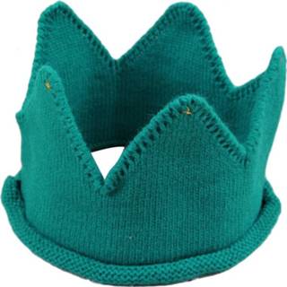 Hoed blauw active kinderen Crown Shape Visor Cap Birthday Hat wollen (blauw)