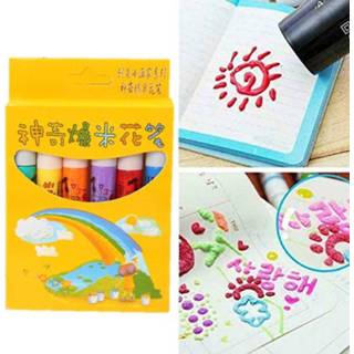 Popcorn kinderen 6 Pcs Magic Pens Puffy Unique 3D Art Safe Pen for Greeting Birthday Cards Kids Projects Coloring Books Colour Pencil