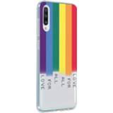 👉 Siliconen color unisex meerkleurig Design Backcover voor de Samsung Galaxy A70 - 8719295260199