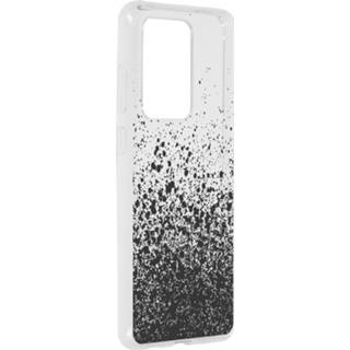 👉 Zwart TPU unicolor unisex Splatter Black Design Backcover voor de Samsung Galaxy S20 Ultra - 8719295265217