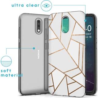 Wit goud TPU unicolor unisex Design voor de Nokia 2.3 hoesje - Grafisch Koper / 8719295267167