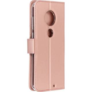 👉 Portemonnee goud kunstleder unisex Rosé Wallet Softcase Booktype voor de Motorola Moto G7 / Plus - 8719638607674