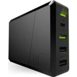 👉 Donkergroen Green Cell PowerSource 4 CHARGC01 USB-laadstation Thuis Uitgangsstroom (max.) 3000 mA x USB, USB-C bus (Power Delivery) 5903317226338
