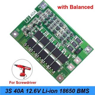 👉 Schroevendraaier 3S 40A 11.1V 12.6V 18650 lithium battery protection Board for screwdriver drill current with Balance j31