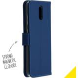 👉 Portemonnee blauw kunstleer unicolor unisex Wallet Softcase Booktype voor de Nokia 2.3 - 8719295410334