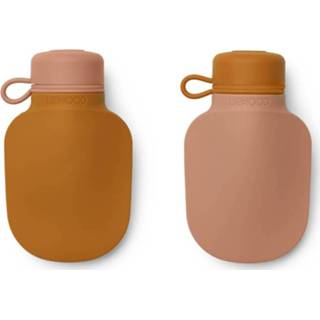 👉 Rose active Liewood Silvia Smoothie Fles 2-Pack - Mustard/Dark Mix 5713370525183
