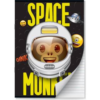 👉 Schrift active Emoji Space Monkey Schriften lijntjes - A4 Set van 2 stuks 8712048324995