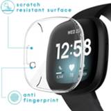 👉 Screenprotector transparant siliconen unisex IMoshion Softcase + voor de Fitbit Versa 3 - 8719295531626