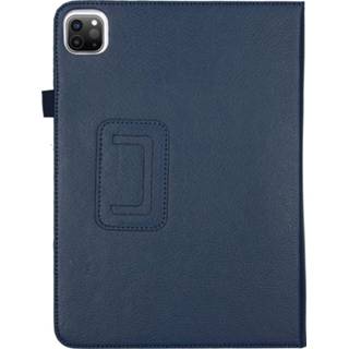 👉 Blauw kunstleer unicolor unisex Effen Bookcase voor de iPad Pro 11 (2020) - Donkerblauw 8719295401660