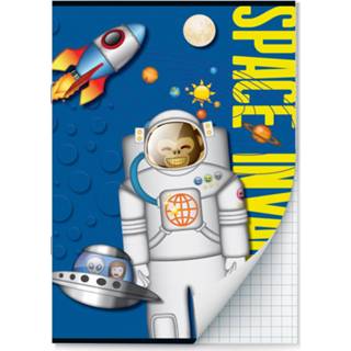 👉 Schrift active Emoji Space Monkey Schriften ruitjes - A4 Set van 2 stuks 8712048325268
