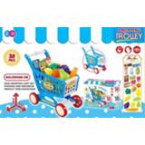 👉 Boodschappennetje kinderen Speelgoed winkelwagen met boodschappen 38-delig